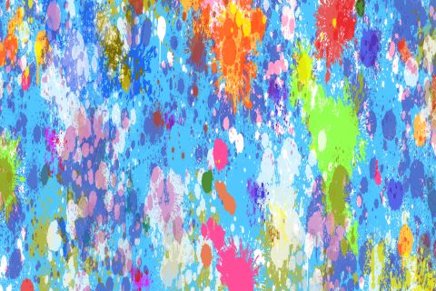 Bunte Farbkleckse als Symbol für Vielfalt und Inklusion – Beitrag von integration wien und der Beratungsstelle für vorschulische und schulische Integration zu autistischen Kindern im Bildungssystem.
