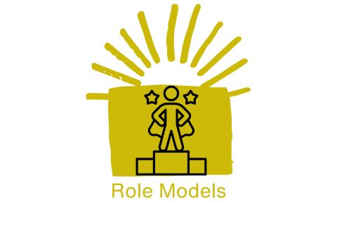Bild mit dem Text „Role Models“ und einer Person mit Umhang auf einem Siegespodest. Das Bild signalisiert, dass unsere Role Models alle Sieger und Siegerinnen sind.