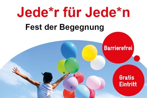 Das Bild zeigt den Flyer von Jede*r für Jede*n